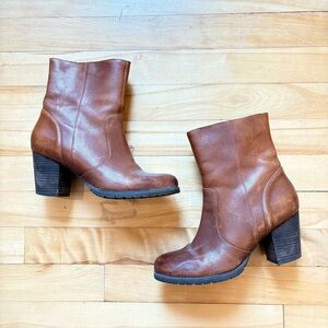 Brown Leather Ankle Boots